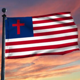 Christian Flag American Christian Grommet Flag QTR270GF