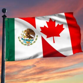Mexico Flag Mexican Canadian Grommet Flag QTR259GF
