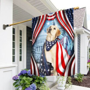Happy 4th Of July. Labrador Retriever American Flag TPT186Fv1
