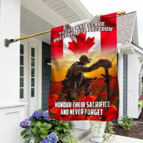 Canadian Veteran Honour Their Sacrifice And Never Forget Flag MLN362F