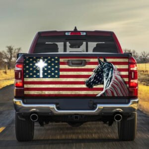 Patriot Horse American Truck Tailgate Decal Sticker Wrap LHA1965TD