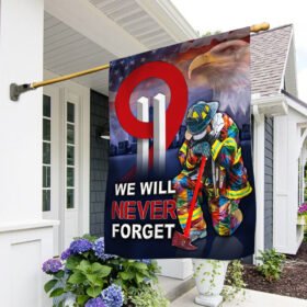 9.11 America Patriot Day Twin Tower Flag We Will Never Forget LNT409F