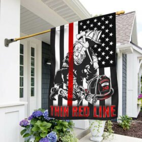 Firefighter Flag The Thin Red Line Sillent Heroes LNT403F