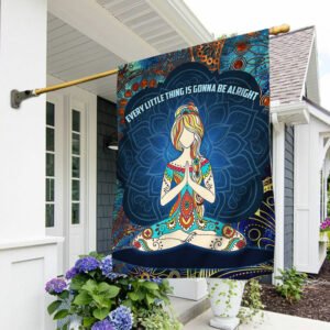 Hippie Soul Yoga Girl Flag Every Little Thing Is Gonna Be Alright MLN323F