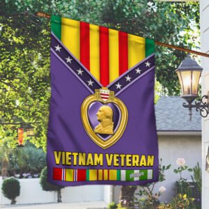 Purple Heart Vietnam Veteran Flag TQN314Fv1