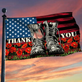 Veteran Boots Thank You Veteran Grommet Flag MLN338GF