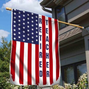 Retired Teacher American Flag BNN325F