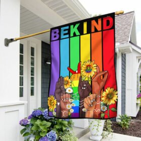 Be Kind Sign Language Hand Talking LGBT Gay Les Pride Flag BNN339F