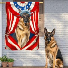 Personalized Custom Dog Flag Dog Image American Dog's House American Patriot Flag BNN118FCT