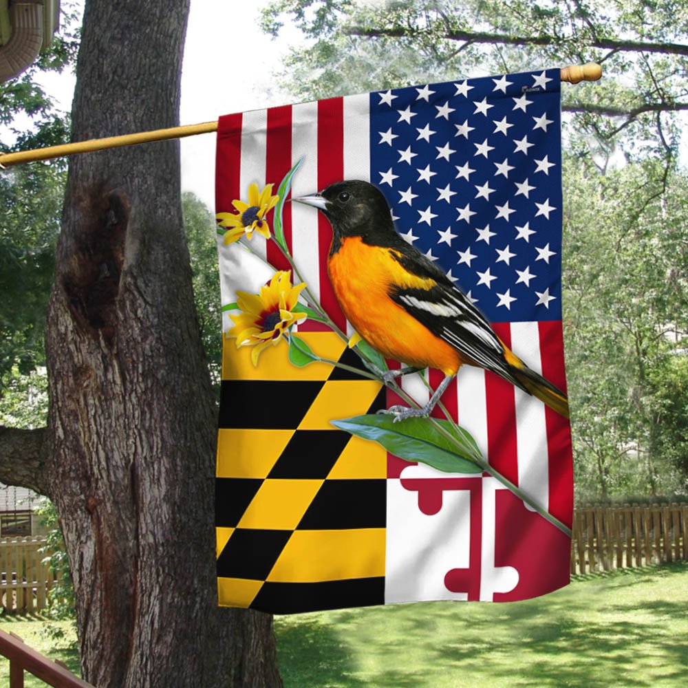Maryland Flag Baltimore Orioles Colors Fabric