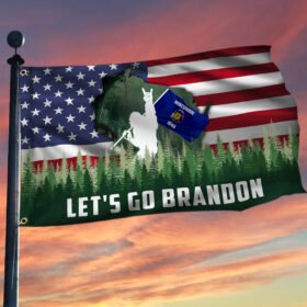 Let's Go Brandon. Bigfoot Sasquatch Wisconsin American Flag TPT249GFv2