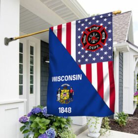 Wisconsin Flag Wisconsin Firefighter Flag QTR243F