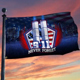 911 Patriot Day Grommet Flag 9/11 Never Forget TQN367GF