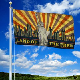 America Patriotic Grommet Flag Land Of The Free LNT385GF