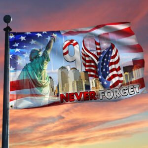 911 Never Forget Patriot Day Grommet Flag MLN357GF