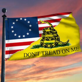 Betsy Ross Gadsden Don't Tread On Me Grommet Flag MLN351GF