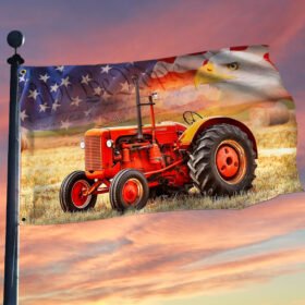 Tractor American Patriotic Grommet Flag TPT263GF