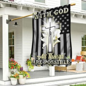 Faith Jesus Flag With God All Things Are Possible TQN387F
