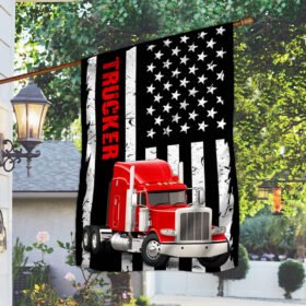 Trucker Flag Truck Driver American Flag QTR234Fv1