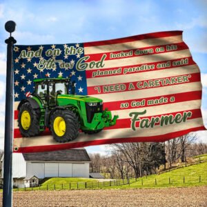Tractor Grommet Flag So God Made A Farmer TQN383GF