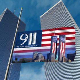 911 Grommet Flag We Will Never Forget 911 Patriot Day BNN406GF