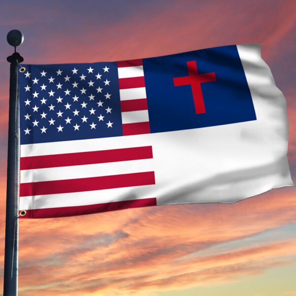 Christian And American Grommet Flag BNN366GF