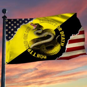 American Gadsden Grommet Flag Liberty Or Death Don't Tread On Me BNN349GF