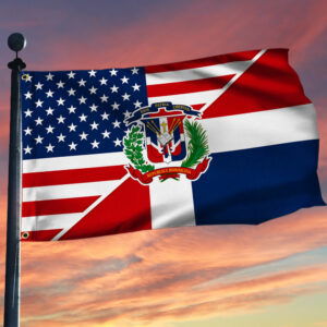 Dominican Republic And American Grommet Flag TQN322GF