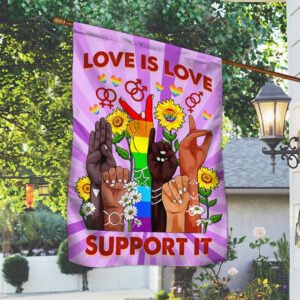 Love Is Love Support It LGBT Flag BNN396F