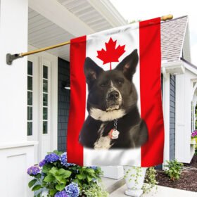 Custom Pictures Dog Flag Canadian Flag QTR295F