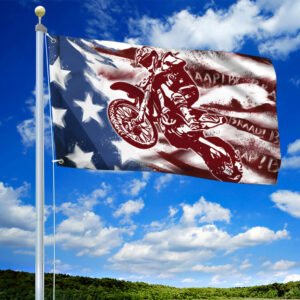 Motocross Dirt Bike American Flag THB2129GF