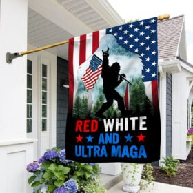 Bigfoot American Flag Red White And Ultra Maga BNN393F