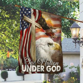 Patriot Eagle One Nation Under God Flag MLN384F
