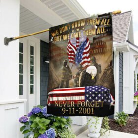 911 We Owe Them All. Firefighter Flag Never Forget September 11 American Patriotic Flag TPT273F