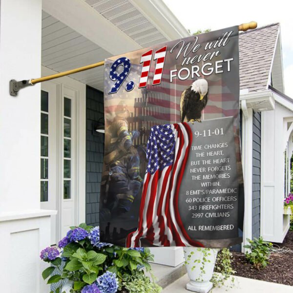 911 Flag Never Forget September 11 American Patriotic Flag THB3201Fv1