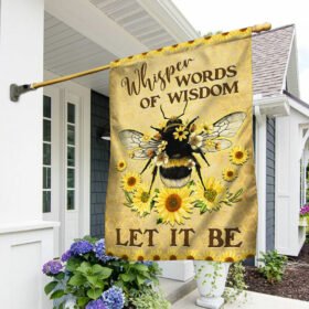 Bee Hippie Flag Whisper Words Of Wisdom Let It Be MLN358F