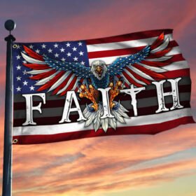 Faith Flag Christian Cross American Patriotic Flag TPT190GFv1