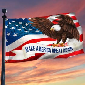 Make America Great Again America Patriot Grommet Flag BNN372GF