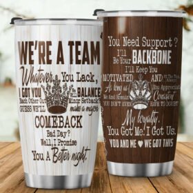 To My Love. We Are A Team. King And Queen For Love Tumbler 20oz TPT260TUv1