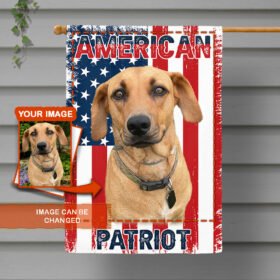 Custom Pictures Personalized Dog Image Flag American Patriot Flag QTR298FCT