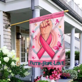 Breast Cancer Awareness Flag Faith Hope Love TQN445F