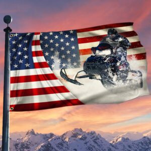 Snowmobile American Grommet Flag MLN462GF