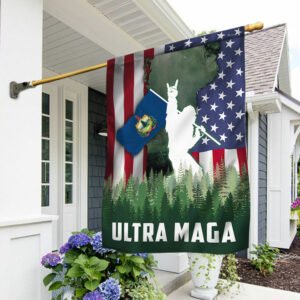 Ultra MAGA Bigfoot Sasquatch Vermont American Flag TPT249Fv3