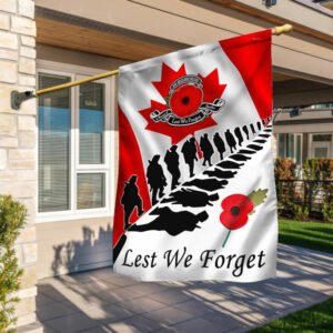 Canada Veteran Lest We Forget Poppy Flower Canadian Veteran Flag MLN432F