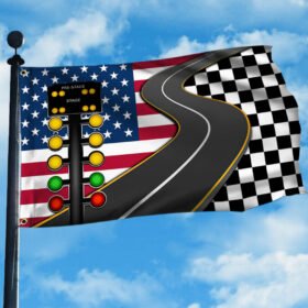Drag Racing American Grommet Flag TQN394GF