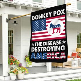 Donkey Pox The Disease Destroying America Anti-Biden Flag TQN421F