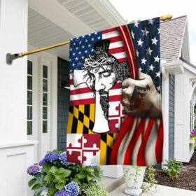 Maryland Flag In God We Trust LNT496F