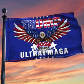 Trump 2024 Flag Ultra MAGA American Eagle Grommet Flag TPT305GF
