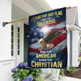 America Patriotic Flag Proud To Be American Blessed To Be A Christian LNT483F
