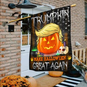 Trump 2024 Halloween Flag Trumpkin Make Halloween Great Again TQN409F